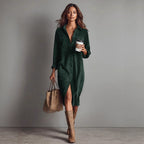 The Chic Edit – Women’s Button-Down Collar Casual Dress