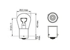 CEUK ChromoLite Mirror Indicator Bulbs | Offset Pin Amber Upgrade 581 (PY21w | 7507 | BAU15s)