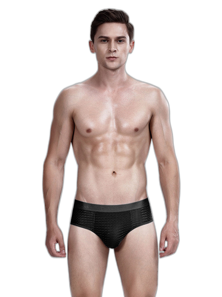 4 Pack Breathable Ice Silk Antibacterial Men's Briefs
