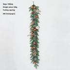 Christmas Decoration Upside Down Christmas Tree Horn Rattan Christmas Wreath