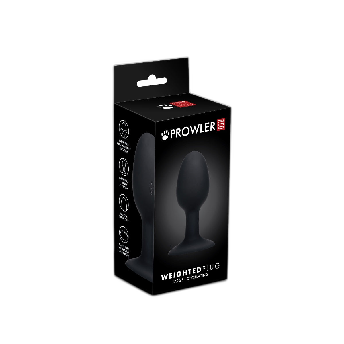 Prowler RED Weighted Butt Plug Black Large