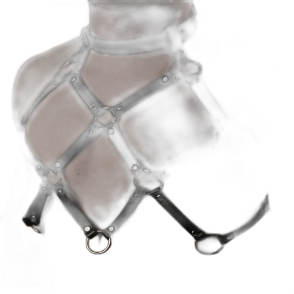 Reversible Leather Grid Lattice Harness