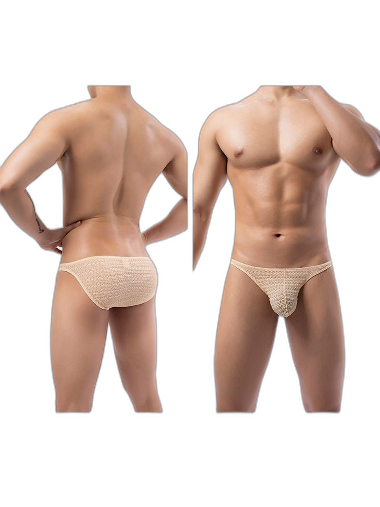 3-pack Men's Low-rise Sexy Mesh Lace Briefs