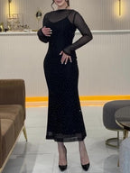 Sexy Mesh Glitter Dress Two-piece Set