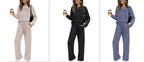 Women's Casual Elastic Waist Trousers Wide-leg Pants