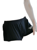2 Pack Men's Seamless Comfort Quick-Dry Lightweight & Airy Mesh Boxers Shorts