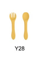 Baby Feeding Set - Silicone Spoon & Fork, Food-Grade BPA-Free