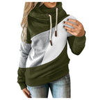 New color-blocking long-sleeved hooded sweater
