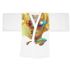Retro Cool White - Womens Kimono Robe