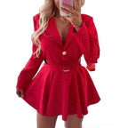 Elegant And Chic Women's Sequined Lapel Jumpsuit