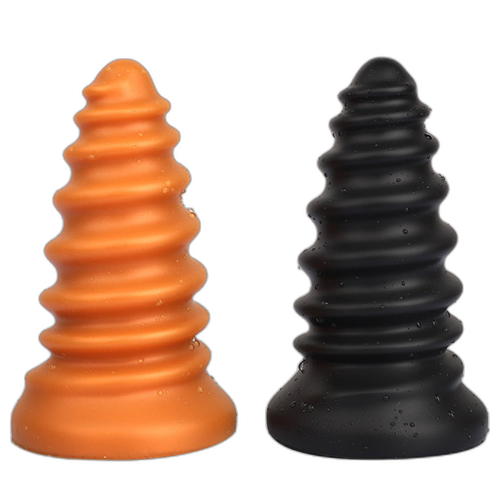 Milo - Ribbed Butt Plug - Soft Anal Dilator - Huge Anal Toy - Anal Sex Toy