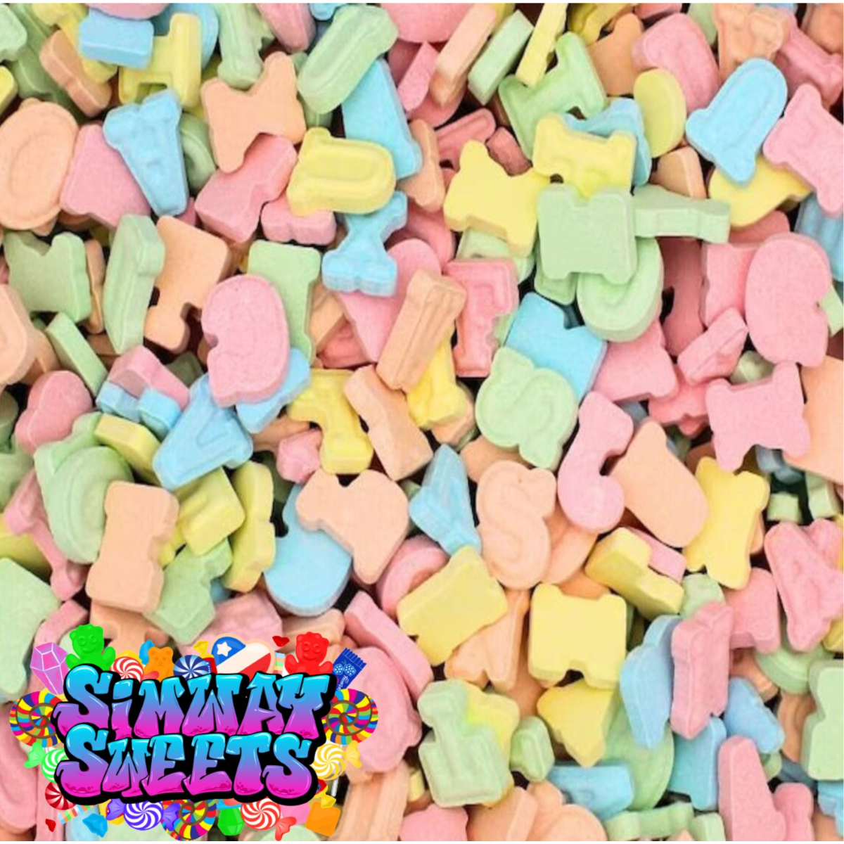 ABC Letters Chalky Alphabet Sweets Gift Jar - 700g