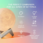 Moon Beam 3D LED Light 15cm - Home Decor LED Lamp - Moon Model Light Up Wireless