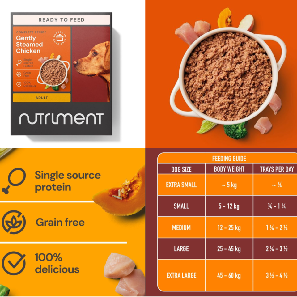 Nutriment Gently Steamed Complete Dog Food – Ambient Raw-Inspired Meals