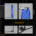 SPORTNOW 4m Badminton Net, Adjustable Sports Net for Tennis, Volleybal, Blue