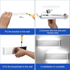 LED Wall Light 31cm Up Down Silver Lamp Cold White Indoor Lighting Lightess