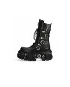 New High-Top Buckled Gothic Boots