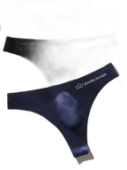 4-pack Men's Sexy Solid Color Letter Seamless Thong