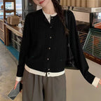 Korean Style Autumn And Winter Fake Two Pieces Sweaters Women's Fashion