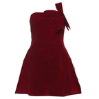Elegant Solid-color Strapless Dress