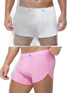 2 Pack Men's Breathable Mesh Boxer Briefs