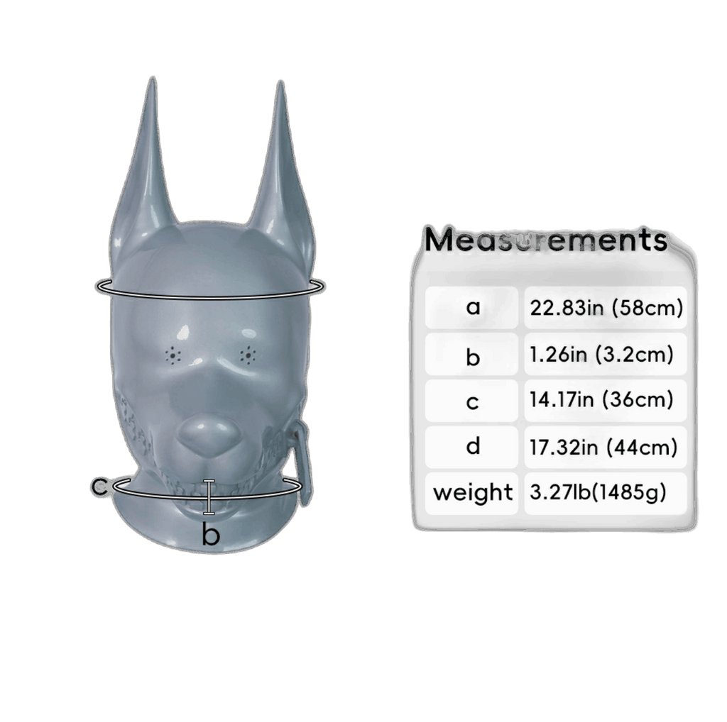 Furrjoi Zipper Dog Hood Silver Perforated Eyes
