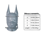 Furrjoi Zipper Dog Hood Silver Perforated Eyes