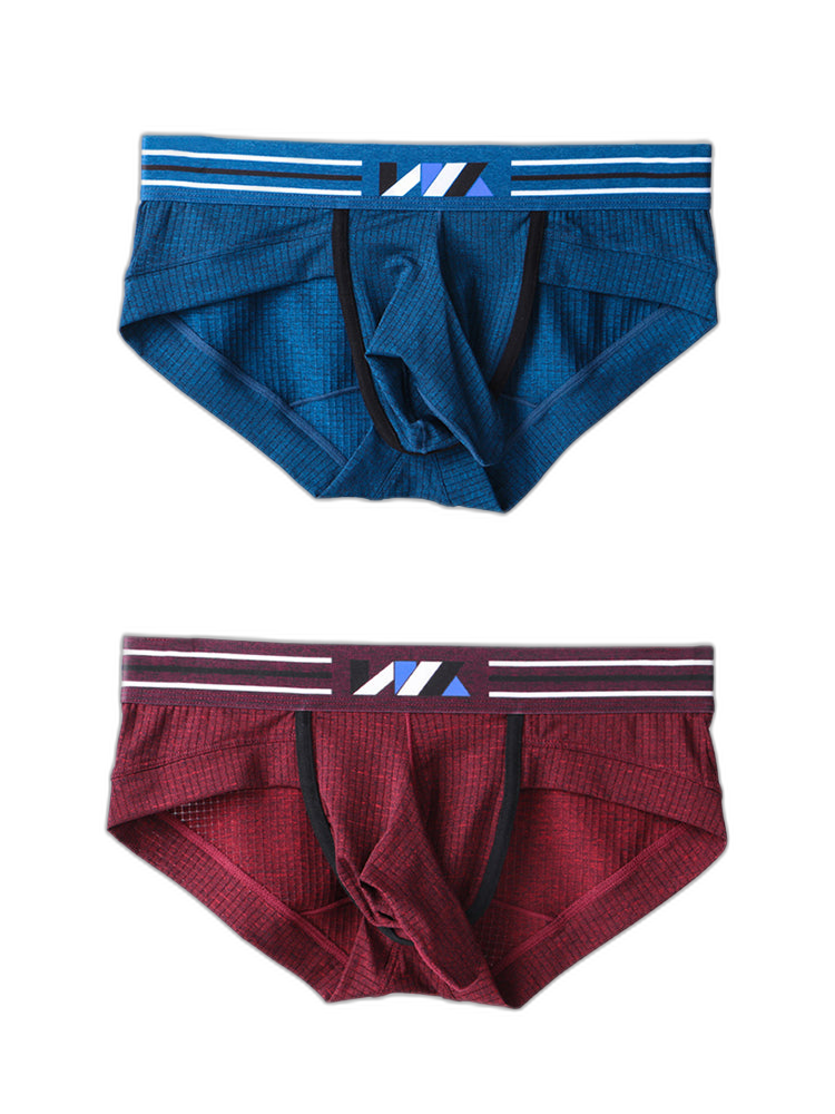 2 Pack Soft Separated Pouch Mens Briefs