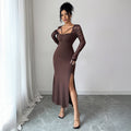 Women's Solid-Color Elegant And Sexy Lace Bodycon Dress