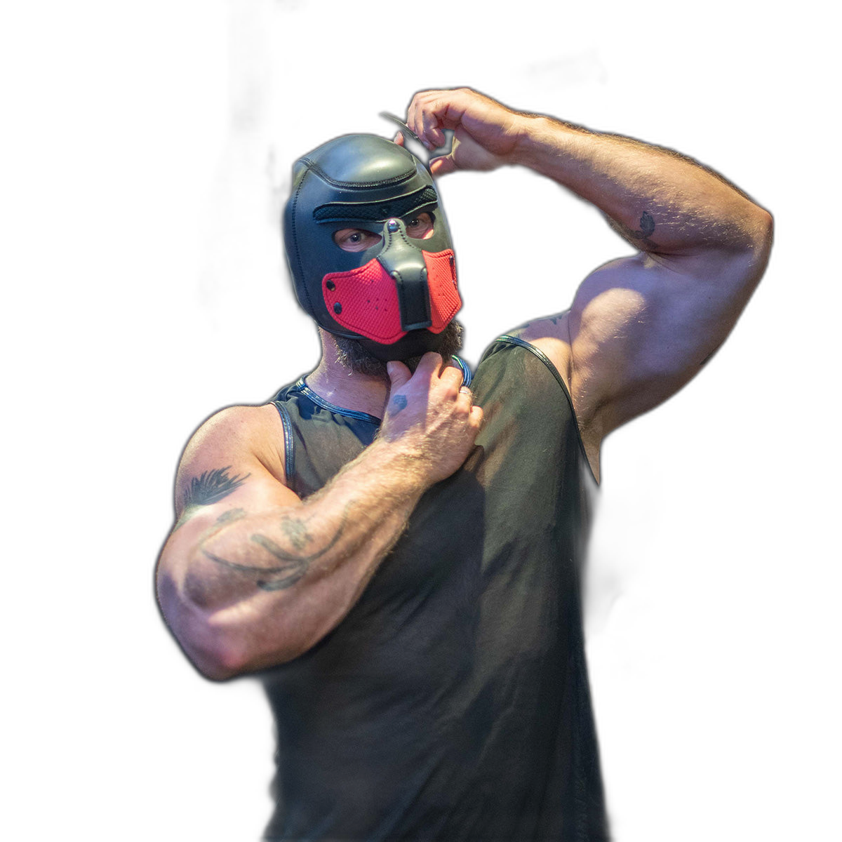 Prowler RED Neoprene Puppy Hood Black