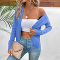 Single-breasted Long-sleeve Cardigan Sweater