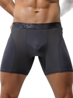 Men's Long Anti-Chafing Athletic Boxer Briefs