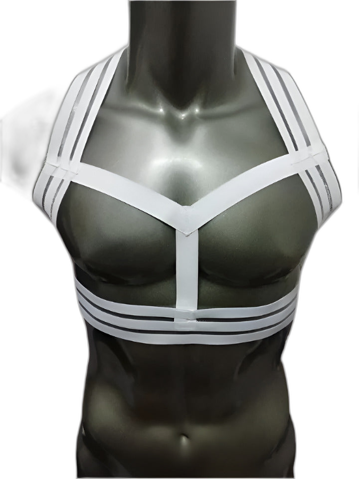 Elastic Hollow Striped Harness