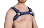 Mr S Leather Neoprene Bulldog Harness | Blue