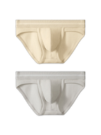 2 Pack Men's Waffle-Knit Cotton Separable Scrotum Support Briefs