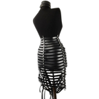 Seductive Black Bondage Harness Corset Dress