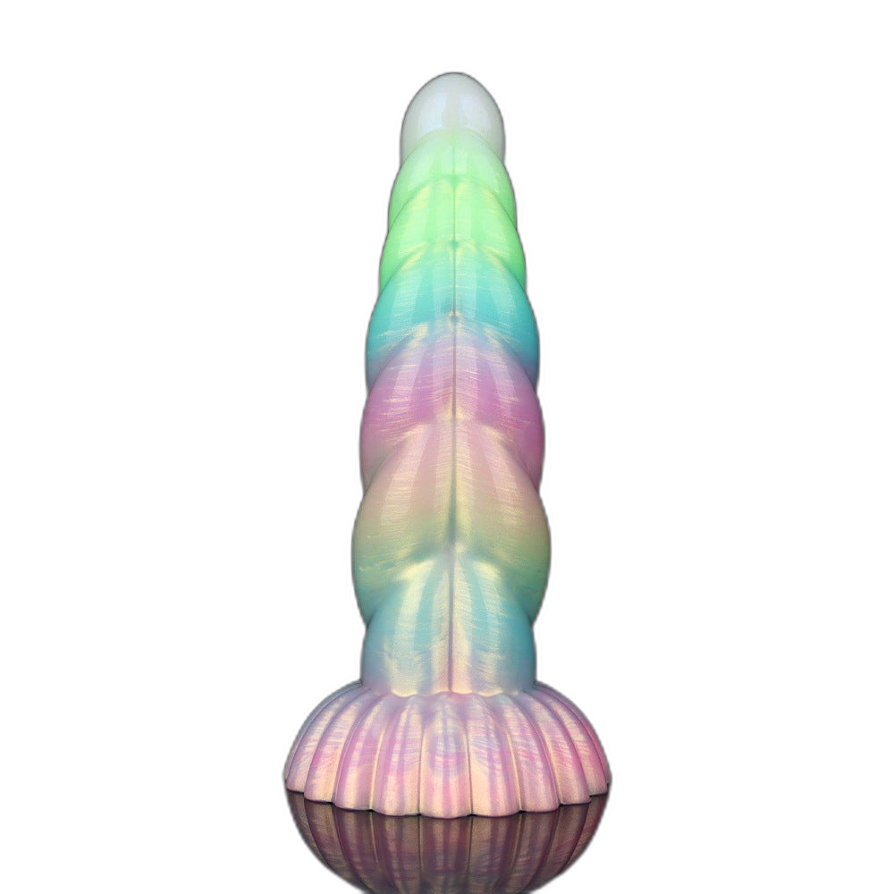 WistGlow – Fantasy Dildo – Spiral Texture & Glow-in-the-Dark Vibrating Dildo