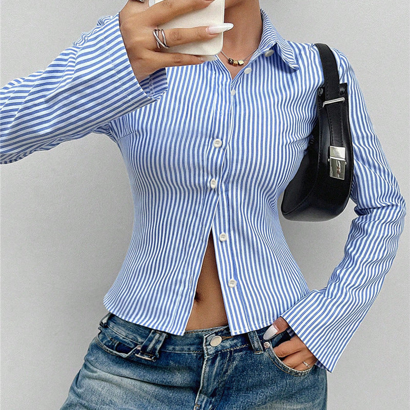Elegant Figure-flattering Blouse Cardigan Shirt