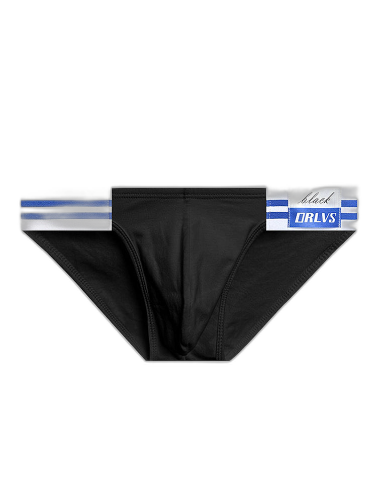 2-pack Men's High-cut Cotton Navy Striped Stretch Briefs