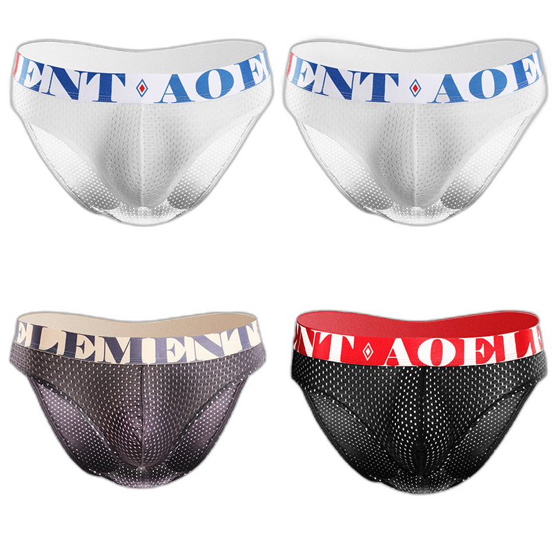 4 Pack Men's Cool Down U Convex Pouch Briefs
