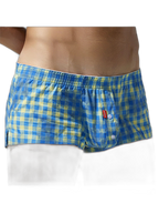 Men's Low-Rise Plaid Sexy Pouch Boxers