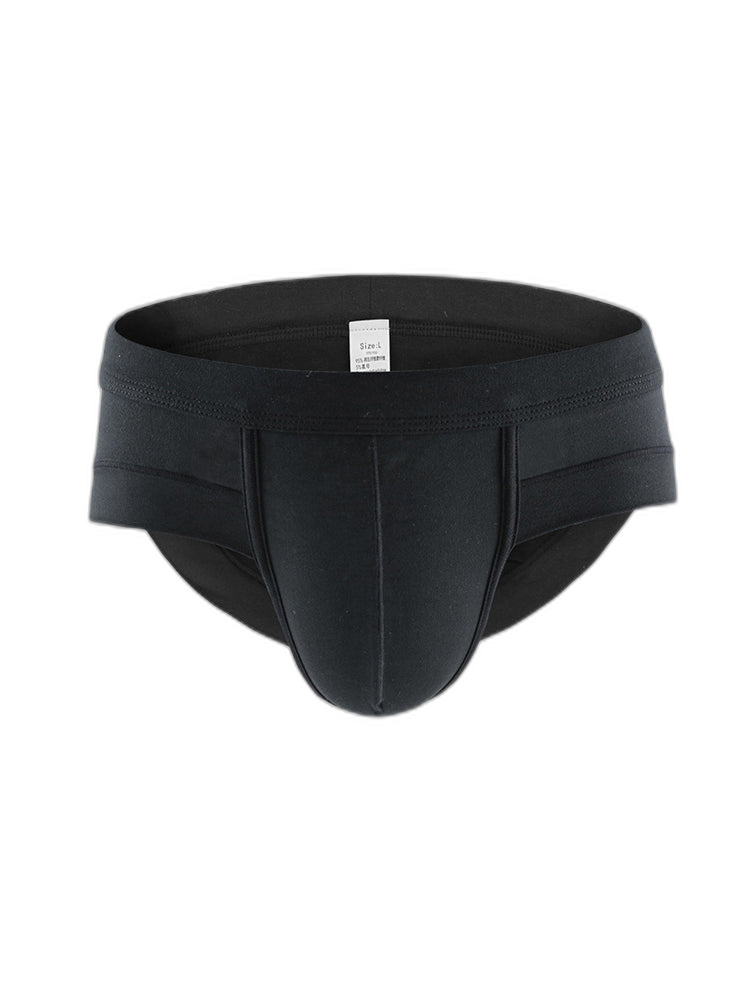4 Pack Men's Solid Breathable Anti-Pinch Briefs