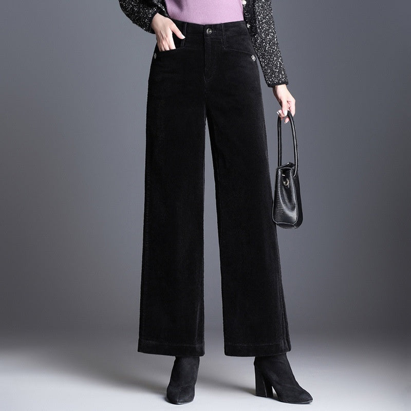 Women's Loose-fitting New Velvet-lined Casual Pants