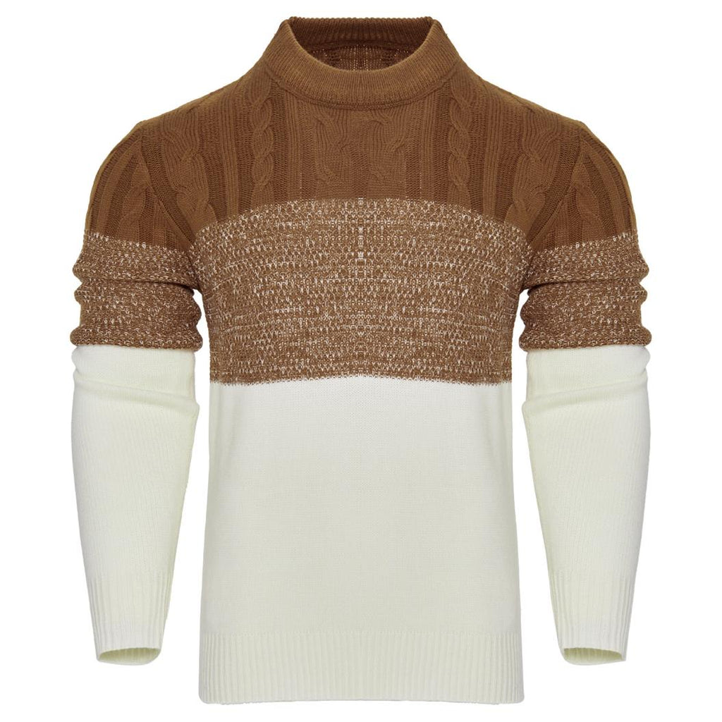 Men's Knitted Sweater Fashion Long-sleeved Pullover Tops Fall And Winter Clothing