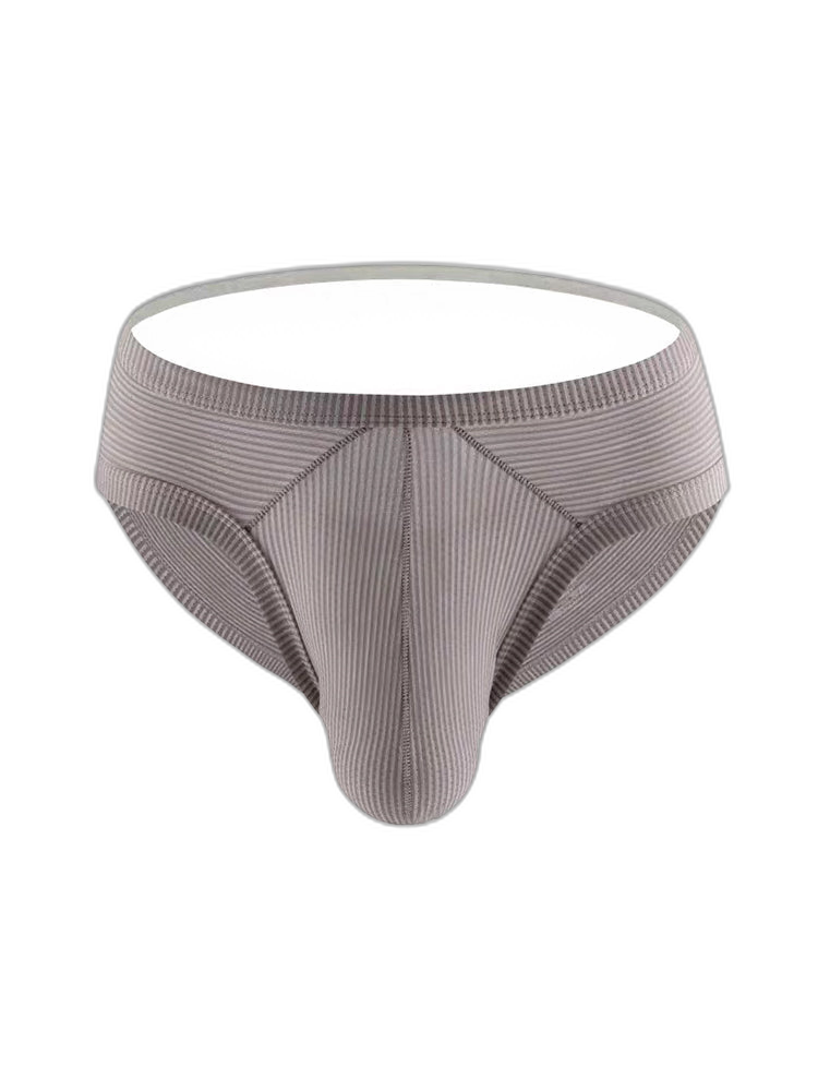 2 Pack Men's Low Rise Back Hollow 3D U-convex Large Pouch T-Back Briefs