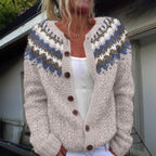 Cardigan Color-blocked Loose-fitting Fashionable Knitwear