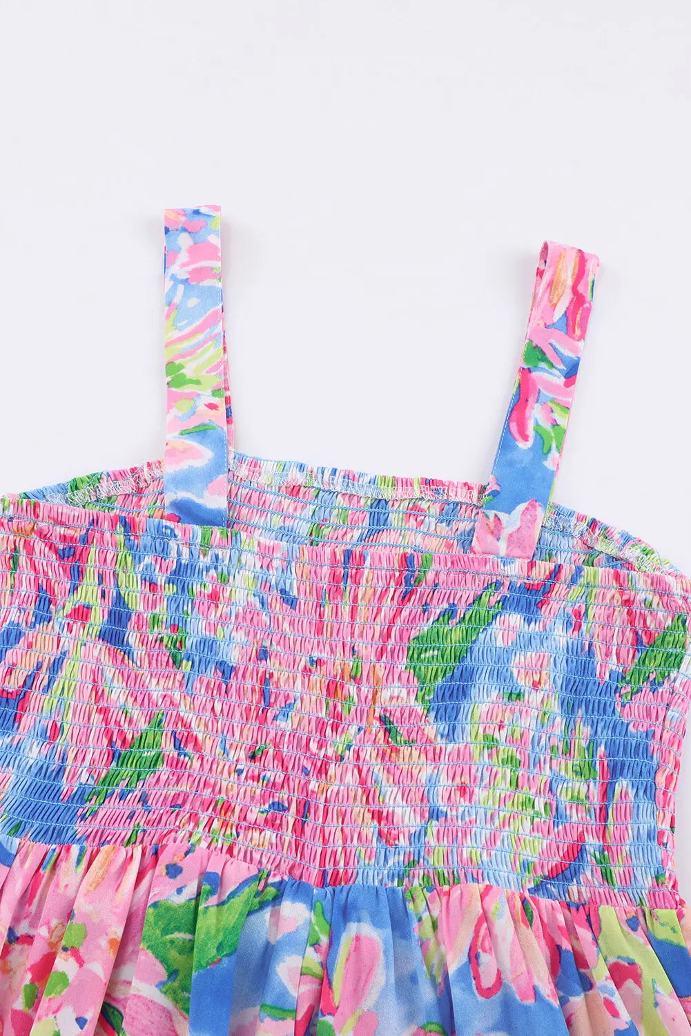 Smocked Square Neck Wide Leg Jumpsuit Women UK