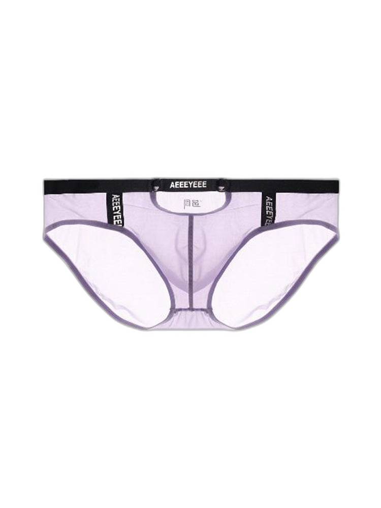 Men's Low Waist Narrow Waist Ice Silk Breathable Convex Pocket Briefs