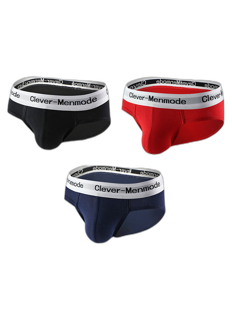 3 Pack Men's Supportive Fit High-Stretch Ultra-Soft Cotton Classic Briefs