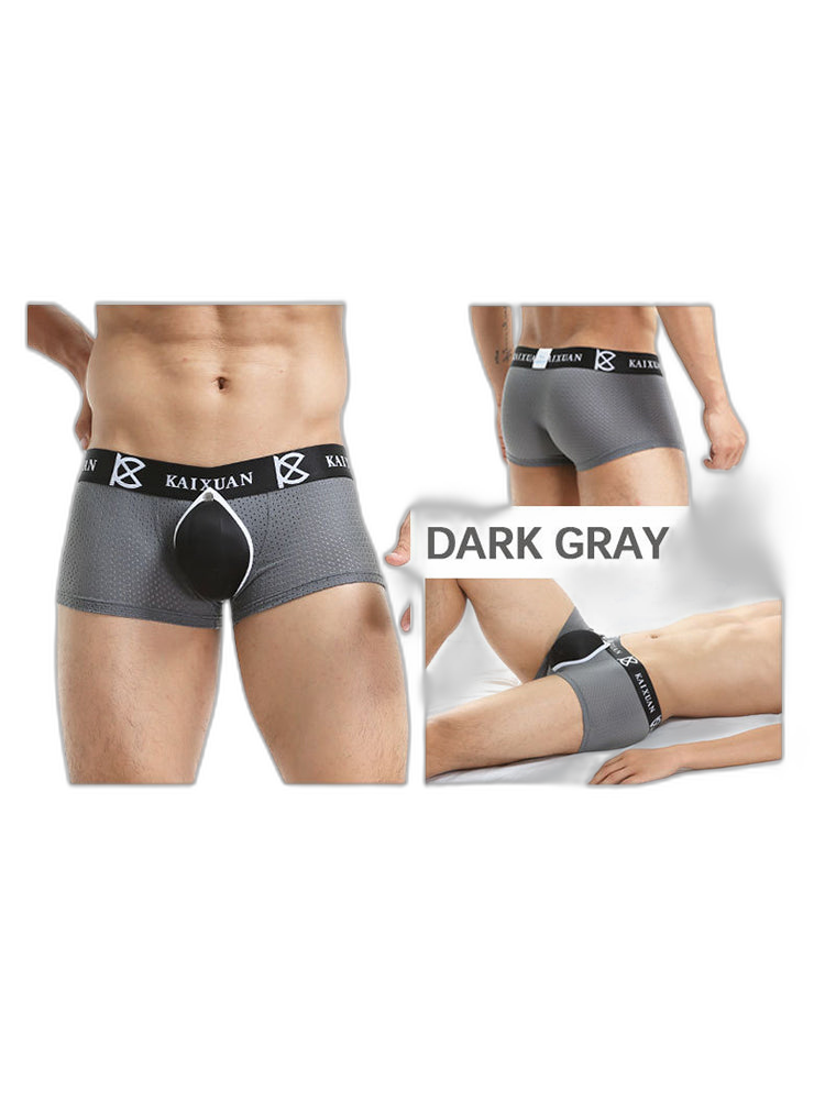 2-pack Men's Sexy Detachable Curled Cup Snap Hip Boxer Briefs